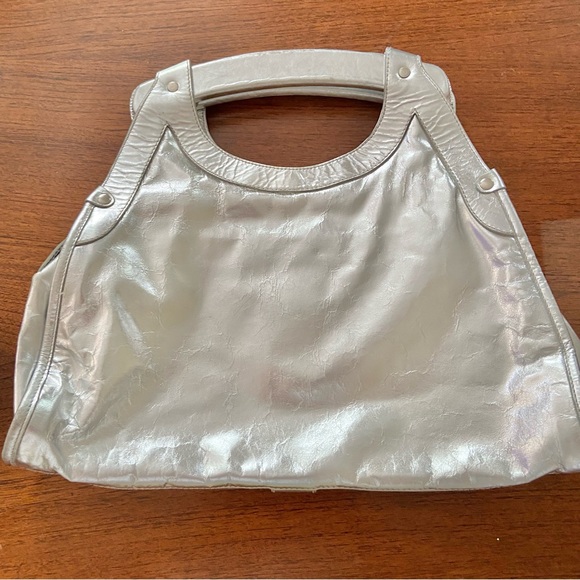 Sigerson Morrison Silver Metallic Hand Bag | Made in Italy - Picture 7 of 10